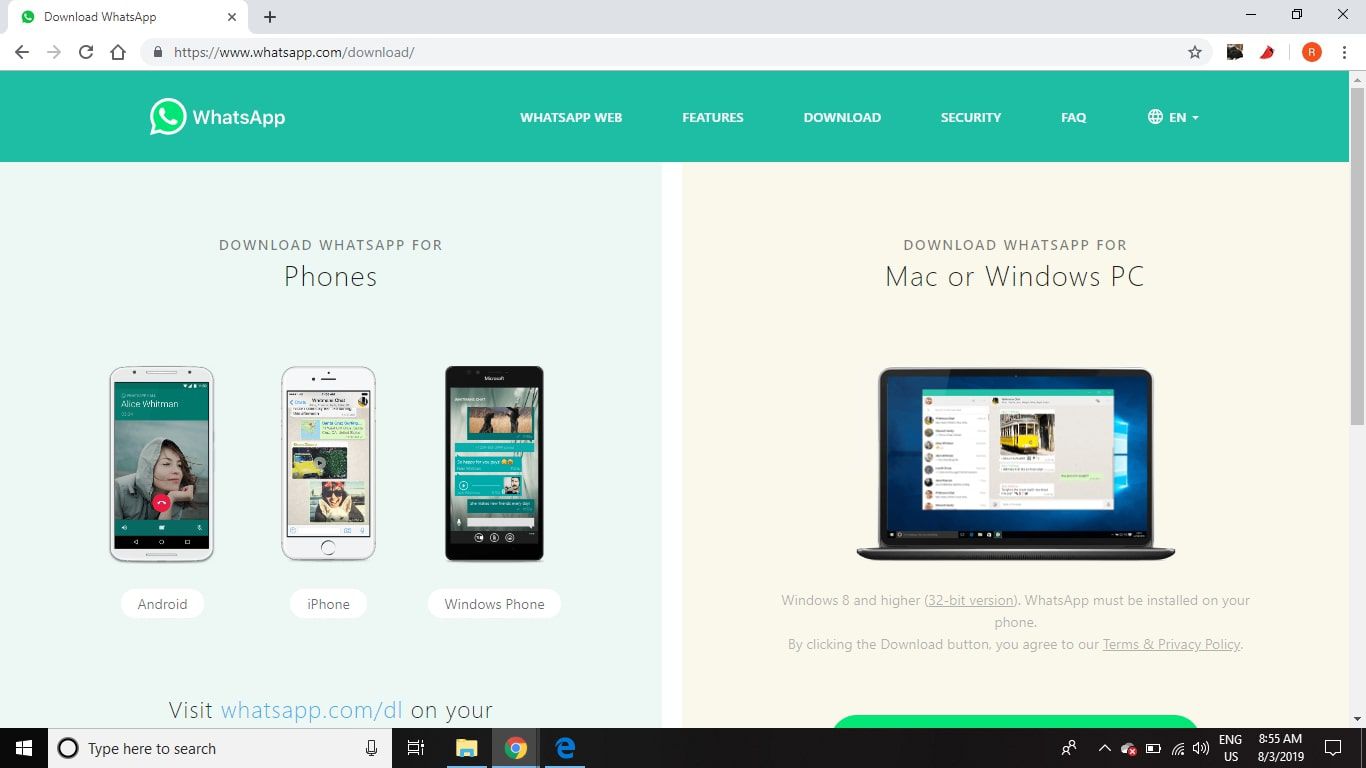 Download whatsapp software for windows phone